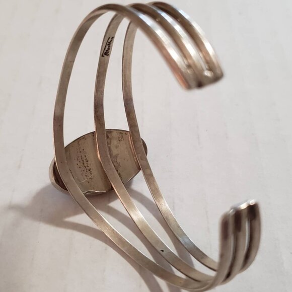 Sterling Lapis Cuff (1028) - Picture 3 of 7